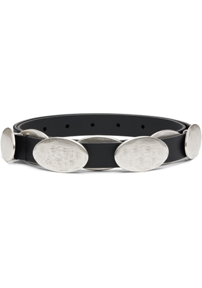 Anderson's Black Slim Nappa Calf Leather Belt