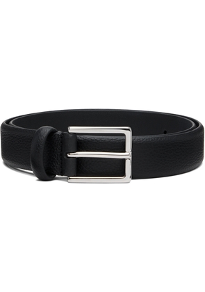 Anderson's Black Soft Grained Calf Leather Buckle Belt