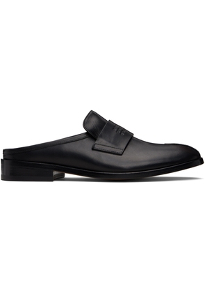 MM6 Maison Margiela Black Embossed-Logo Loafers