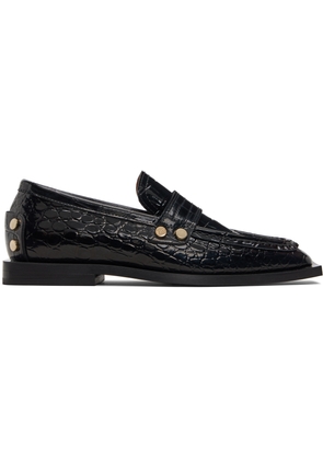 GANNI Black Studded Loafers