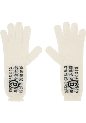 MM6 Maison Margiela Off-White Wool Gloves