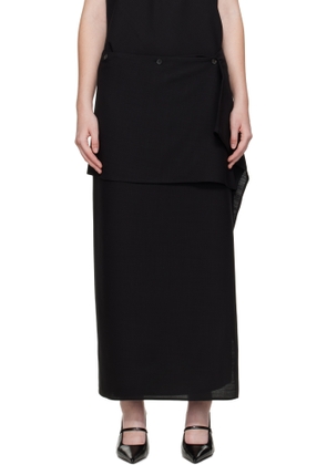 La Collection Black Hailey Maxi Skirt