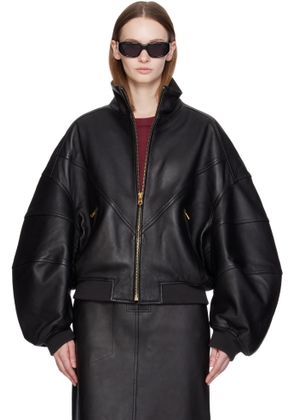 WILLY CHAVARRIA Black Ruff Rider Leather Jacket