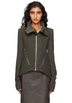 Rick Owens Khaki Concordians Zipped Naska Biker Jacket