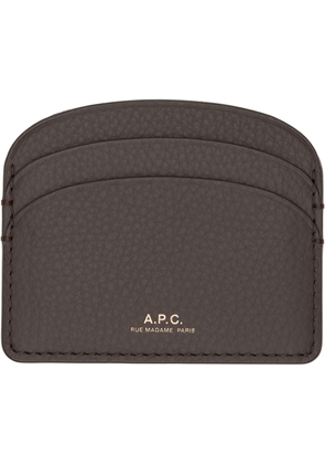 A. P.C. Brown Demi-Lune Card Holder