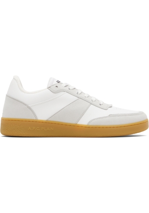 A. P.C. White & Gray Plain Sneakers