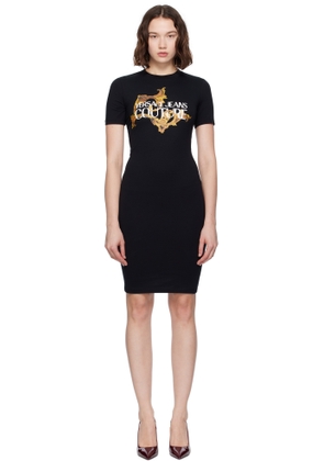 Versace Jeans Couture Black Vestiti Jersey Stretch Minidress