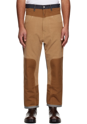 Junya Watanabe Blue & Tan Levi's Edition Paneled Jeans