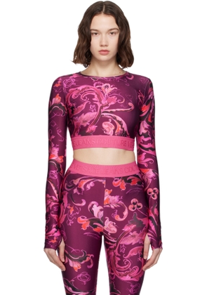 Versace Jeans Couture Pink & Purple Lycra Barocco T-shirt
