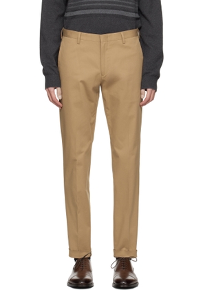 Paul Smith Tan Cotton Stretch Chino Trousers
