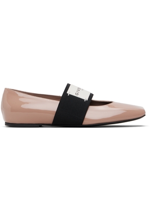 Givenchy Pink Sliced Square Patent Leather Ballerina Flats