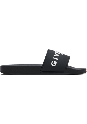 Givenchy Black Flat Pool Slides
