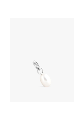 Womens Astrid & Miyu Pearl Talisman Rhodium-Plated Sterling-Silver and Freshwater-Pearl Charm