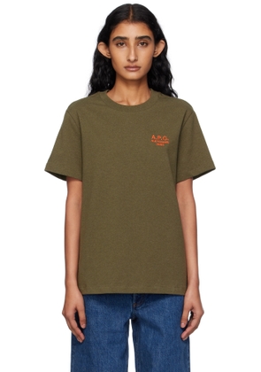 A. P.C. Khaki Standard 'Rue Madame' T-shirt