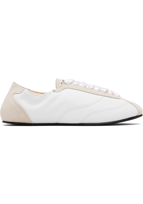 Repetto White Silk Tennis Sneakers