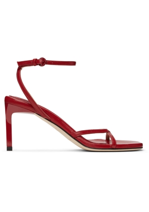 Dear Frances Red Criss Leather Heeled Sandals