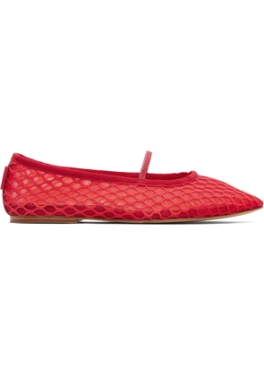 A. P.C. Red Swan Ballerina Flats
