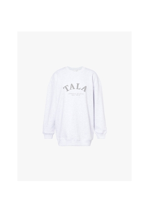 Womens We Are Tala Studio Borg-Logo Oversized Cotton-Jersey Sweatshirt