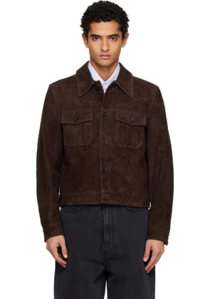 TONYWACK Brown Trucker Suede Jacket