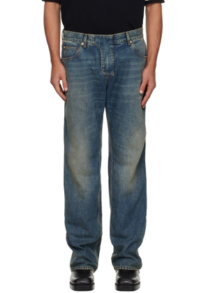 Balmain Blue Low Waist Jeans