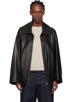 Nour Hammour Black Noah Easy Leather Jacket