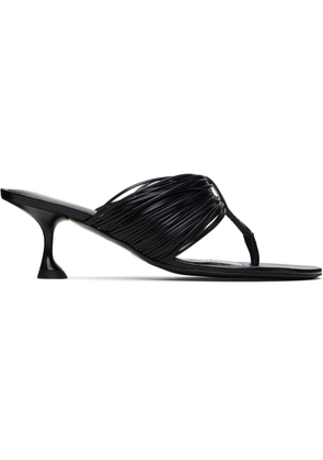 Proenza Schouler Black Cable T-Strap Heeled Sandals