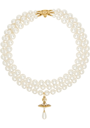 Vivienne Westwood Three Row Pearl Drop Choker