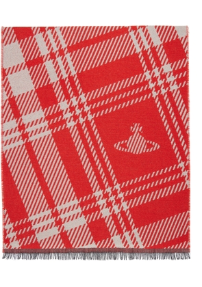 Vivienne Westwood Red & White Tartan Scarf