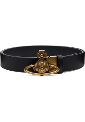 Vivienne Westwood Black Orb Buckle Belt