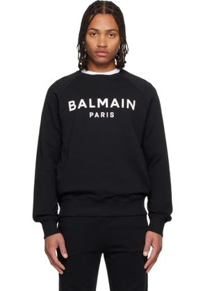 Balmain Black 'Balmain Paris' Printed Sweatshirt