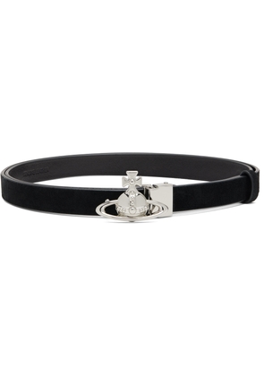Vivienne Westwood Black Small Orb Buckle Belt