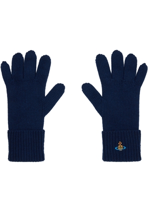 Vivienne Westwood Navy Sporty Gloves
