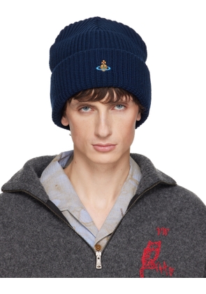 Vivienne Westwood Navy Sporty Beanie
