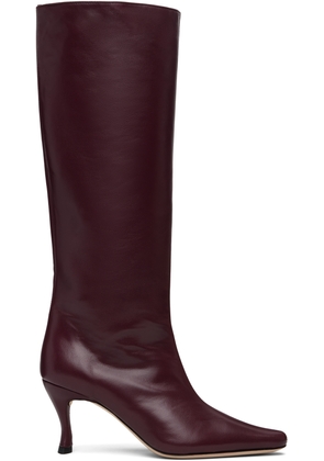 BY FAR Burgundy Stevie 42 Knee-High Boots
