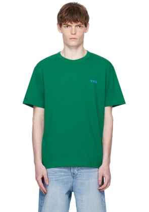 A. P.C. Green Boxy Petit 'VPC' T-shirt