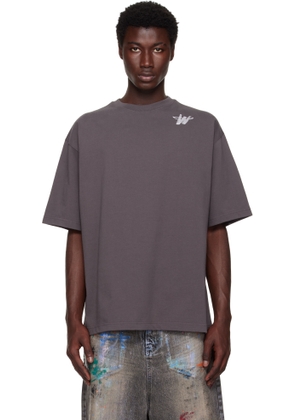 We11done Gray 'WD' Logo T-shirt