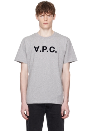 A. P.C. Gray Standard Grand 'VPC' T-shirt