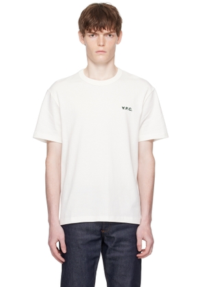 A. P.C. Off-White Boxy Petit 'VPC' T-shirt