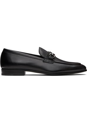 Ferragamo Black Gancini Ornament Loafers