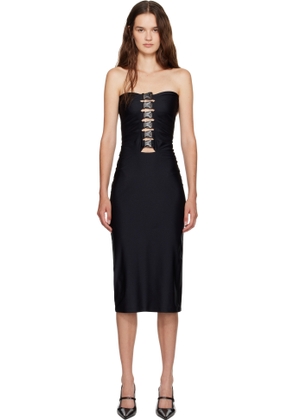 Coperni Black Multi Buckle Midi Dress