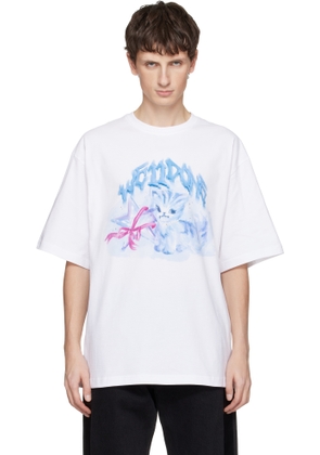We11done White Watercolor Monster T-shirt