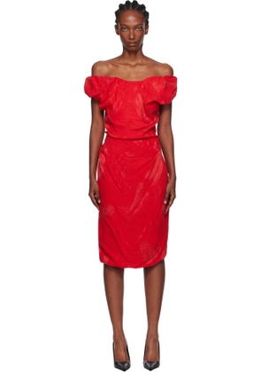 Vivienne Westwood Red Ginnie Amber Midi Dress