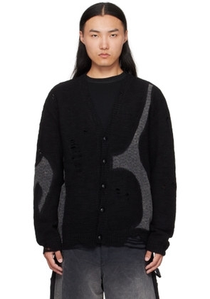 KHOKI Black Needle Punched Cardigan