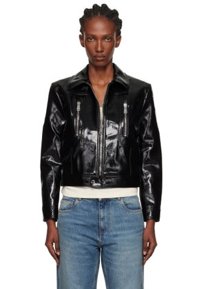 Coperni Black Cactus Faux-Leather Jacket
