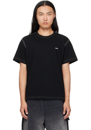 KHOKI Black Printed T-shirt