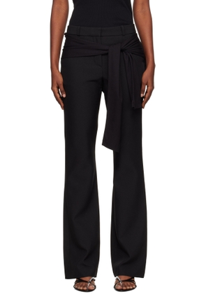 Coperni Black Jersey Wrap Trousers