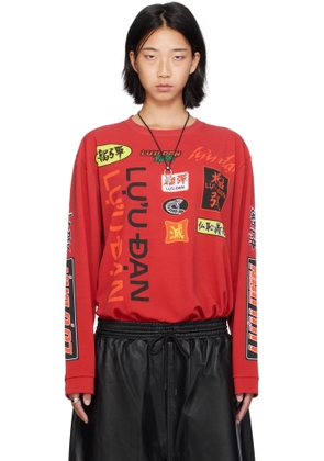 LU'U DAN Red Oversized Long Sleeve Jersey