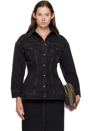 WARDROBE. NYC Black Denim Contour Jacket