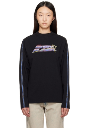 Coperni Black Slogan Long Sleeve T-shirt