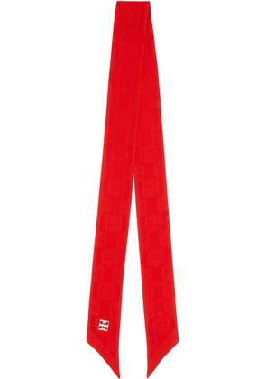 Givenchy Red 4G Liquid Bandeau Rivet Bandeau Scarf
